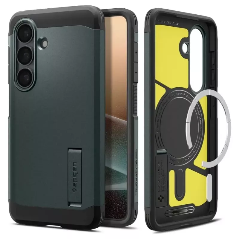 Spigen Tough Armor Mag Dėklas Samsung Galaxy S26+ su MagSafe – Žalia
