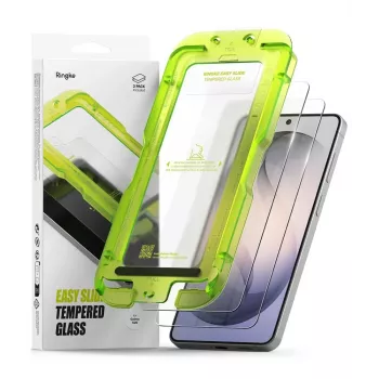 Ringke Easy Slide 2-Pack Grūdinto stiklo ekrano apsauga, skirta Samsung Galaxy S26, skaidri