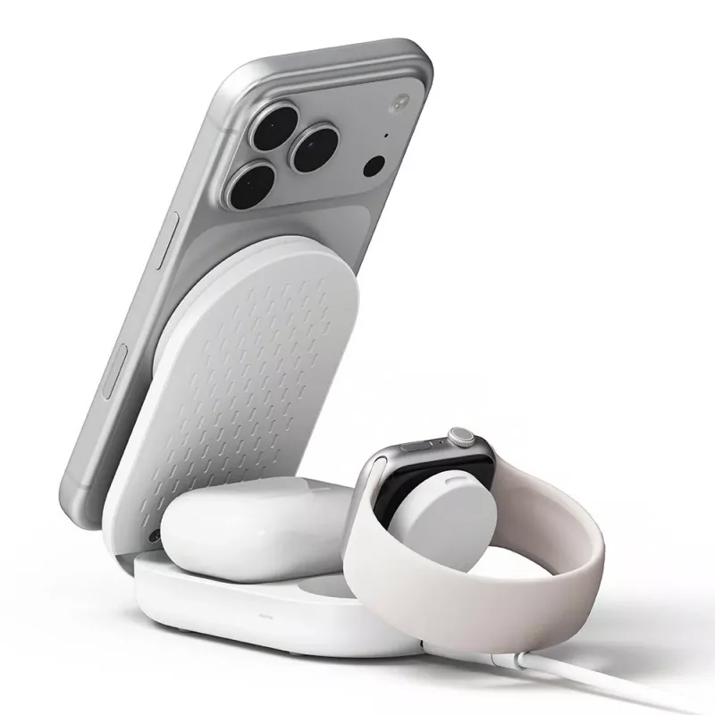 RINGKE 3-in-1 Magnetic MagSafe Wireless Folding Charger 25W Qi2 White