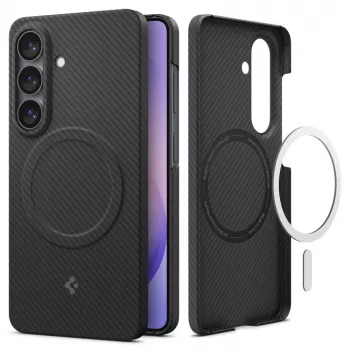 SPIGEN AirSkin Aramid Mag MagSafe Dėklas, skirtas Samsung Galaxy S26, juodas
