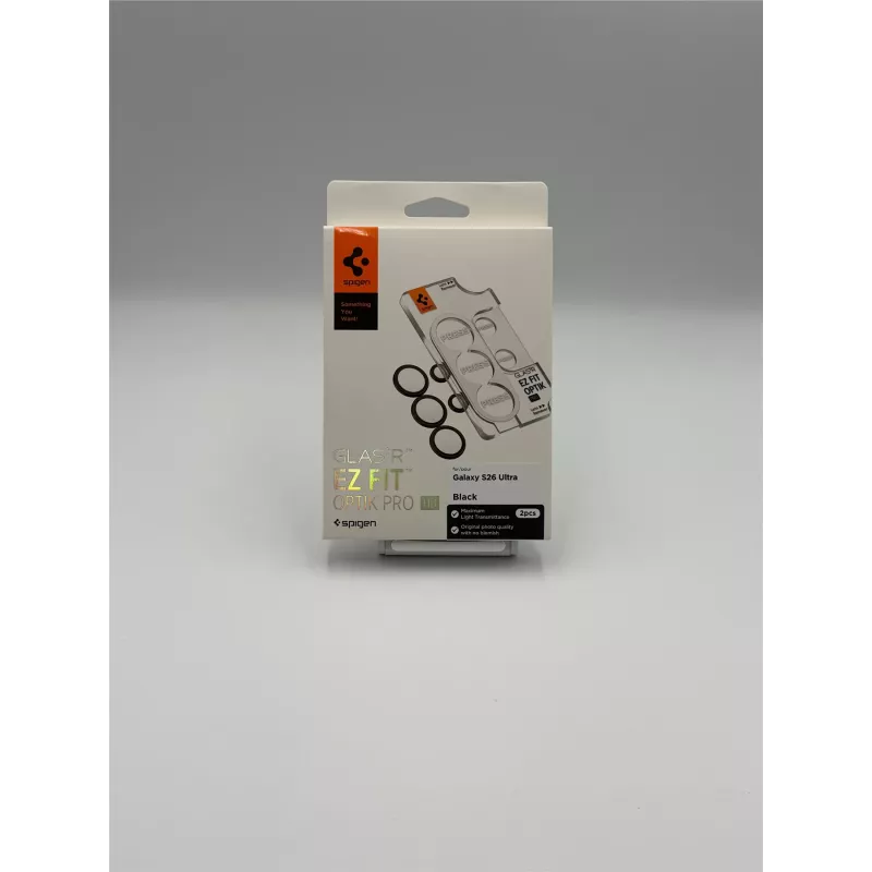 Spigen Optik Pro HD GLAS.TR EZ Fit Camera Protector 2-Pack for Samsung Galaxy S26 Ultra - Black