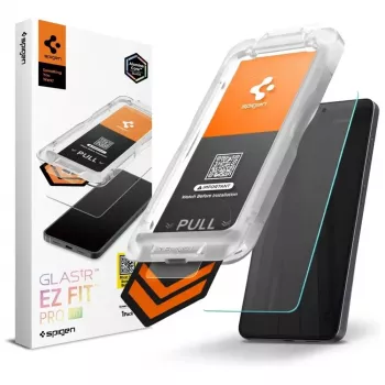 Spigen Glas.tR EZ Fit Pro AC HD grūdinto stiklo ekrano apsauga, skirta Samsung Galaxy S26+ Plus, skaidri