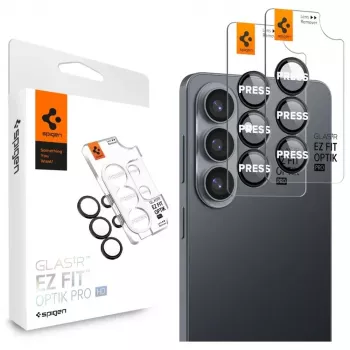 Spigen Optik Pro HD Glas.tR EZ Fit Camera Protector 2-Pack for Samsung Galaxy S26+ - Black