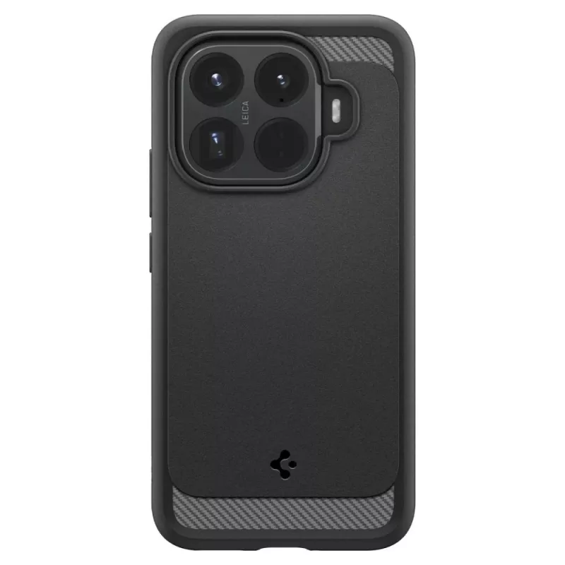 Spigen Rugged Armor dėklas, skirtas Xiaomi 15T Pro, matinis juodas