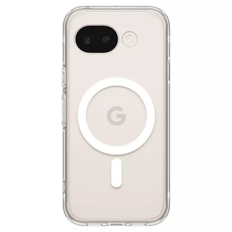 Spigen Ultra Hybrid MagFit dėklas Google Pixel 10a, suderinamas su MagSafe, Clear White spalvos (ACS11276)