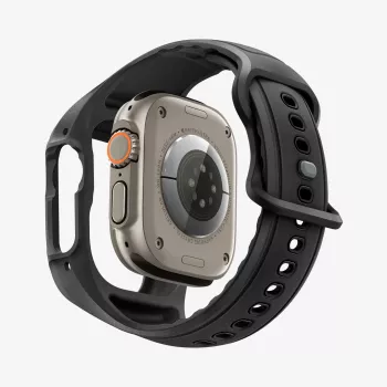SPIGEN Liquid Air Pro & Tempered Glass Apple Watch Ultra 1 / 2 / 3 (49 mm) Black
