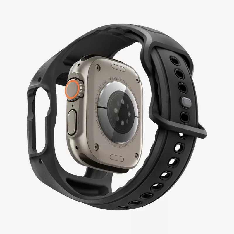 SPIGEN Liquid Air Pro & Tempered Glass Apple Watch Ultra 1 / 2 / 3 (49 mm) Black