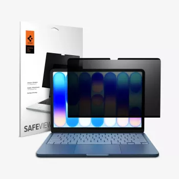 Spigen Safe View privatumo ekrano apsauga, skirta MacBook Neo 13 (2026)