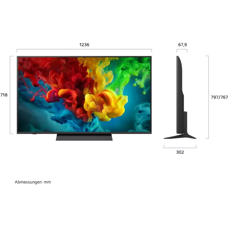 LG 55QNED83B6A 55 colių 4K QNED išmanusis televizorius su Mini LED ir α7 Gen5 AI procesoriumi