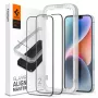 Spigen AlignMaster Glass Full Coverage Screen Protector, Apple iPhone 13/13 Pro/14/16E/17E, juodas (2 vnt.)