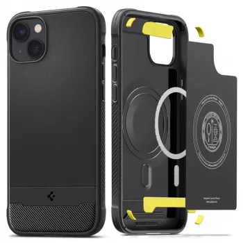Spigen Rugged Armor Mag MagSafe iPhone 14 Dėklas Matinė Juoda