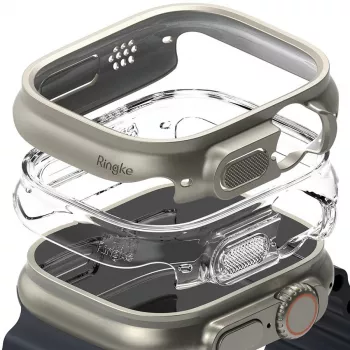 Ringke Slim 2-Pack Apple Watch Ultra (49 mm) Clear & Titanium Grey