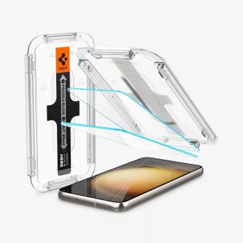 Spigen Glas.tR EZ Fit Grūdinto stiklo ekrano apsauga, skirta Samsung Galaxy S23 (2 vnt.) Skaidri