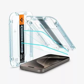Spigen GLAS.tR EZ FIT 2-Pack Apsauginis Stiklas iPhone 15 Pro