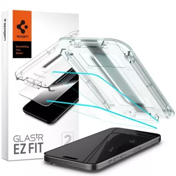 Spigen GLAS.tR EZ FIT 2-Pack Apsauginis Stiklas iPhone 15 Pro