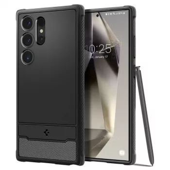 Spigen Rugged Armor Dėklas, Skirtas Samsung Galaxy S24 Ultra - Matinė Juoda