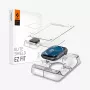 Spigen Elite Shield EZ Fit 2-Pack Hybrid Glass Screen Protector, skirta Apple Watch 10 (46 mm), skaidri