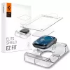Spigen Elite Shield EZ Fit 2-Pack Hybrid Glass Screen Protector, skirta Apple Watch 10 (46 mm), skaidri