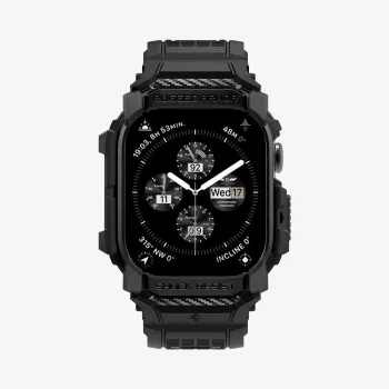 SPIGEN Rugged Armor Pro Apple Watch 10/11 (42 mm) Matte Black Case with Integrated Band