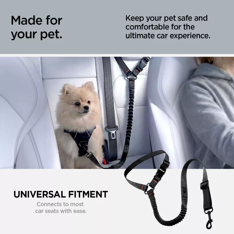 SPIGEN PS100 Universal Car Seat Belt Holder for Pets Black