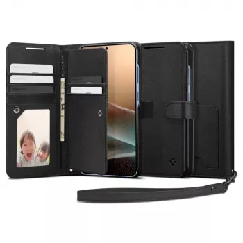 SPIGEN Wallet S Dėklas Samsung Galaxy S25+ Plus Juodas