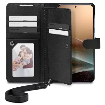 SPIGEN Wallet S Dėklas Samsung Galaxy S25+ Plus Juodas