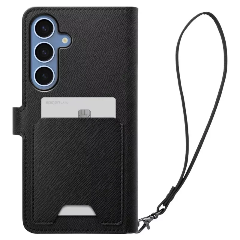 SPIGEN Wallet S Dėklas Samsung Galaxy S25+ Plus Juodas