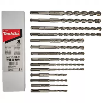 Makita SDS-PLUS gręžtuvų rinkinys 14 vnt. (5-14mm) plastikiniame dėkle D-71956