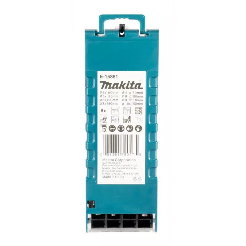 Makita E-15861 SDS-Plus gręžtuvų rinkinys 8 vnt. su kietlydinio antgaliais