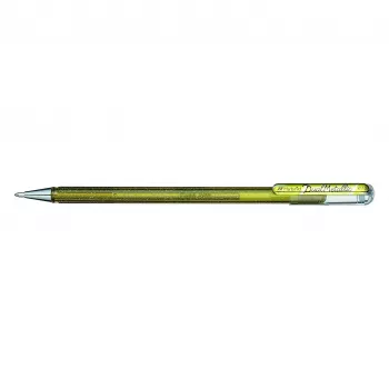 Pentel Hybrid Dual Metallic Gel Rašiklis - Auksinis - 1.0 mm - Su Dangteliu