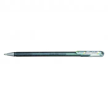 Pentel Hybrid Dual Metallic Gel rašiklis – sidabrinis metalikas – 1,0 mm – su dangteliu