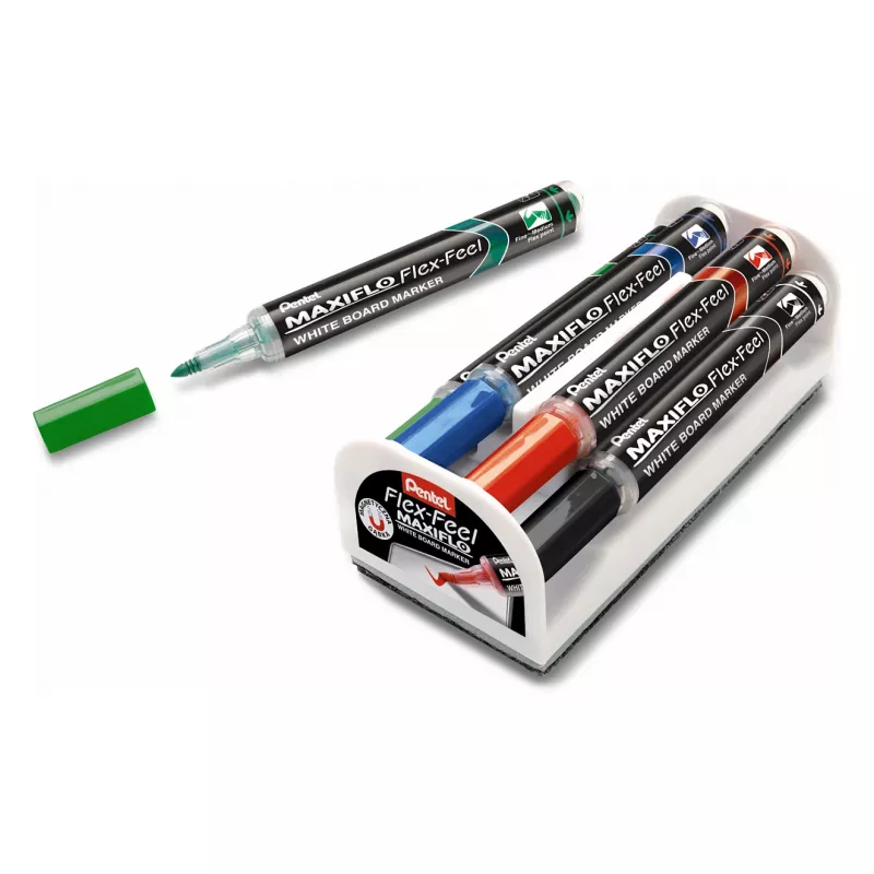 Pentel Maxiflo Flex-Feel Whiteboard Marker MWL5SBF-BX Red