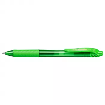 Pentel EnerGel X ištraukiamas gelinis rašiklis - Žalsvai geltona - 0,7 mm - Vidutinis antgalis - Tinkamas dešiniarankiams ir kairiarankiams