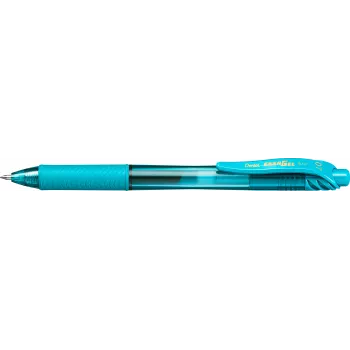 Pentel EnerGel X retractable gel rašiklis - Turkis - 0,7 mm - Vidutinis antgalis - Tinka dešiniarankiams ir kairiarankiams