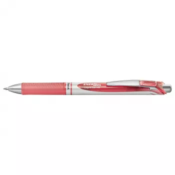 Pentel EnerGel BL77 įtraukiamas gelinis rašiklis - rožinis - koralinis - sidabrinis - apvalus - 0.7 mm - vandens pagrindo rašalas