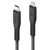 ENERGEA Flow USB-C to Lightning kabelis 1,5 m juodas 60 W 3A PD greitasis įkrovimas MFi sertifikuotas