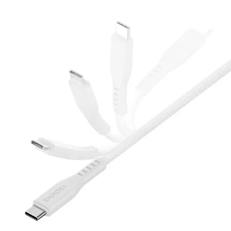 ENERGEA Flow USB-C to Lightning kabelis 1,5 m Baltas 60W 3A PD Greitas Įkrovimas MFi