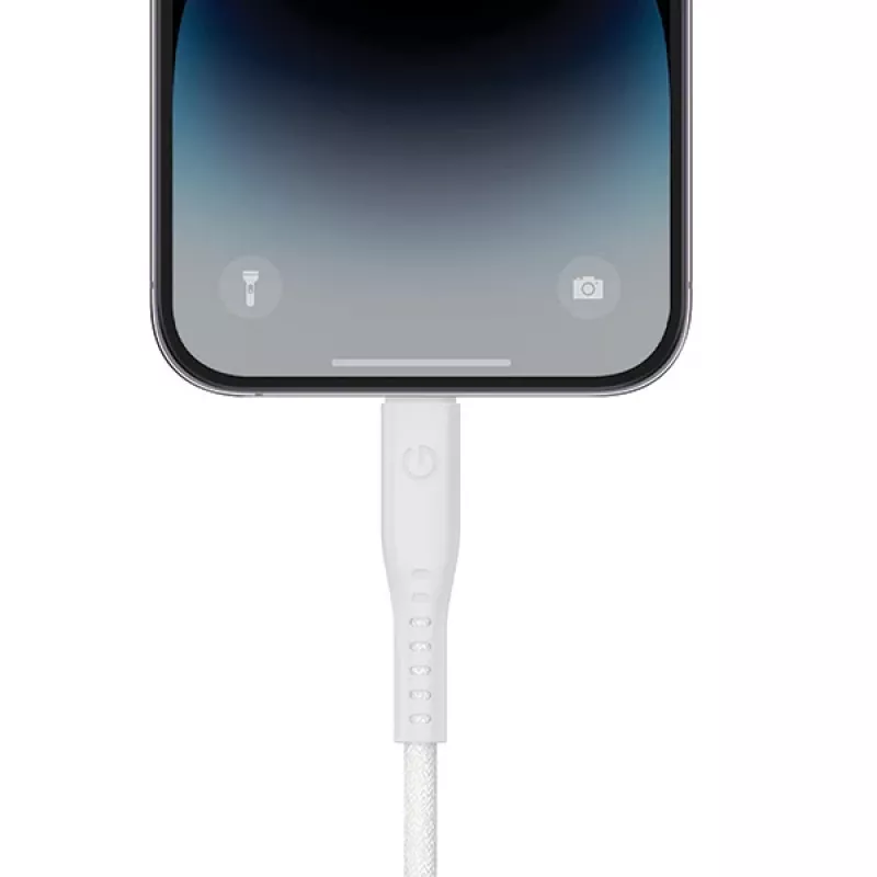 ENERGEA Flow USB-C to Lightning kabelis 1,5 m Baltas 60W 3A PD Greitas Įkrovimas MFi