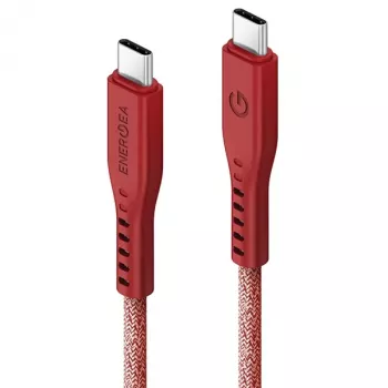 ENERGEA Flow USB-C į USB-C laidas 1,5m Raudonas 240W 5A PD Greitas įkrovimas