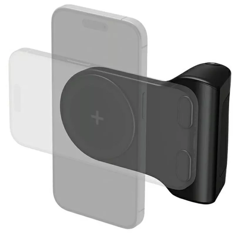 ENERGEA MagCam Grip PG-MCG5K-BLK Magnetinis telefono laikiklis su 5000 mAh power bank, juodas