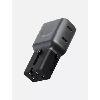 ENERGEA TravelGoAdapter 45 2xUSB-C 45W Graphite Black EU Plug