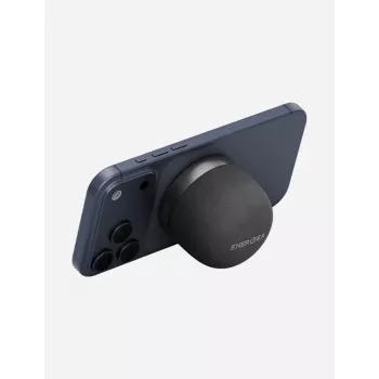ENERGEA MagAudio Go Plus Qi MagSafe nešiojamas Bluetooth garsiakalbis su dirželiu, Graphite