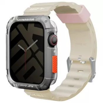 SKINARMA Shokku Apple Watch 45/44/42mm Beige Silicone Band