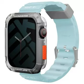 Skinarma Shokku Apple Watch dirželis 45/44/42mm Mėlynas