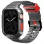 Skinarma Saido 2-in-1 Strap & Case for Apple Watch 45/44mm - Smoke