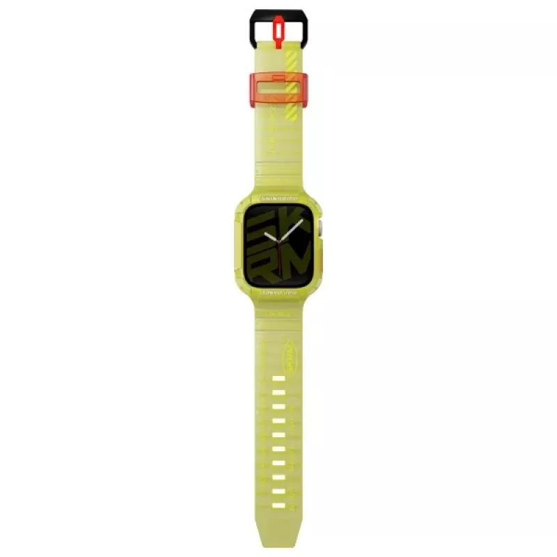 Skinarma Saido 2-in-1 Apple Watch Band & Case 45/44mm Neon Yellow