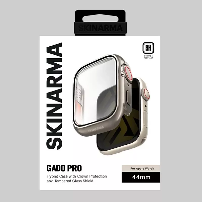 Skinarma Gado Pro dėklas, skirtas Apple Watch 44 mm, Titanium