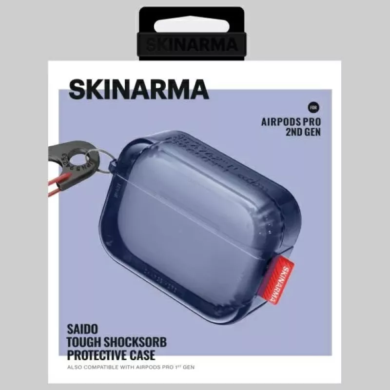 SKINARMA Saido Protective Case for AirPods Pro 2nd Generation - Dark Blue