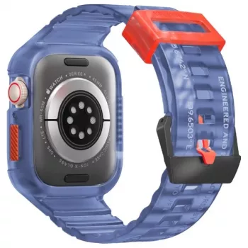Skinarma Saido 2-in-1 Dėklas su Integruotu Dirželiu Apple Watch 45/44mm Tamsiai Mėlyna