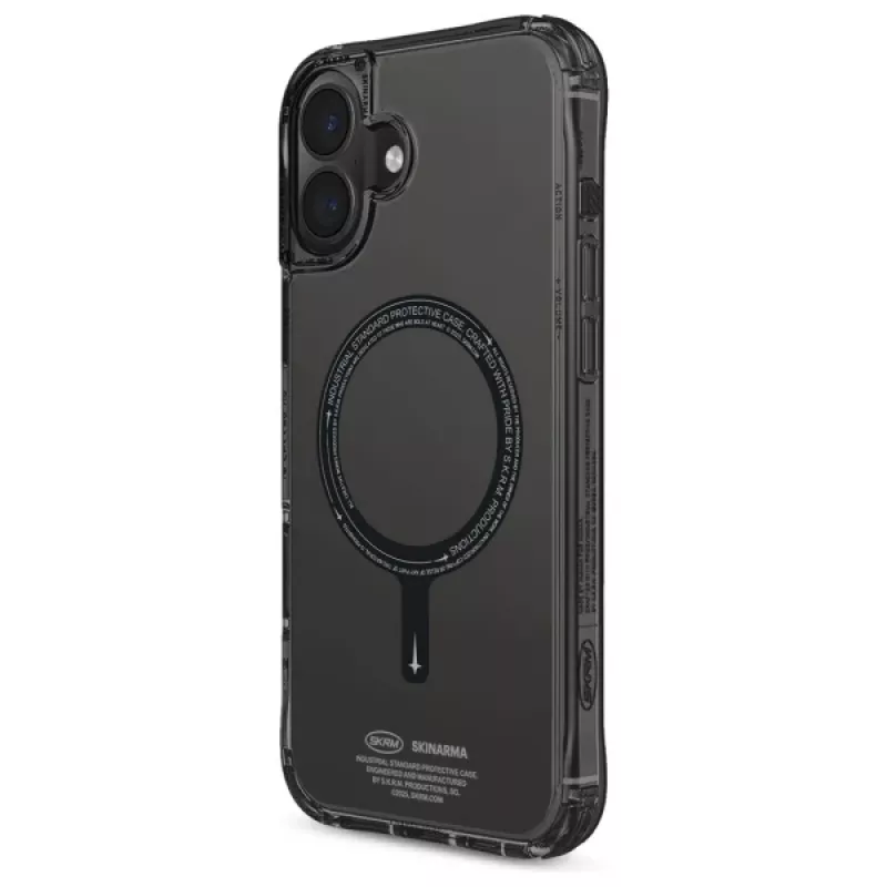 SKINARMA Saido Dėklas, skirtas Apple iPhone 16 6.1 colio, Magnetinis Įkrovimas, Juodas